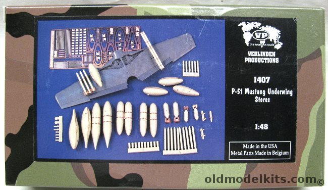 Verlinden 1/48 P-51 Mustang External Stores, 1407 plastic model kit